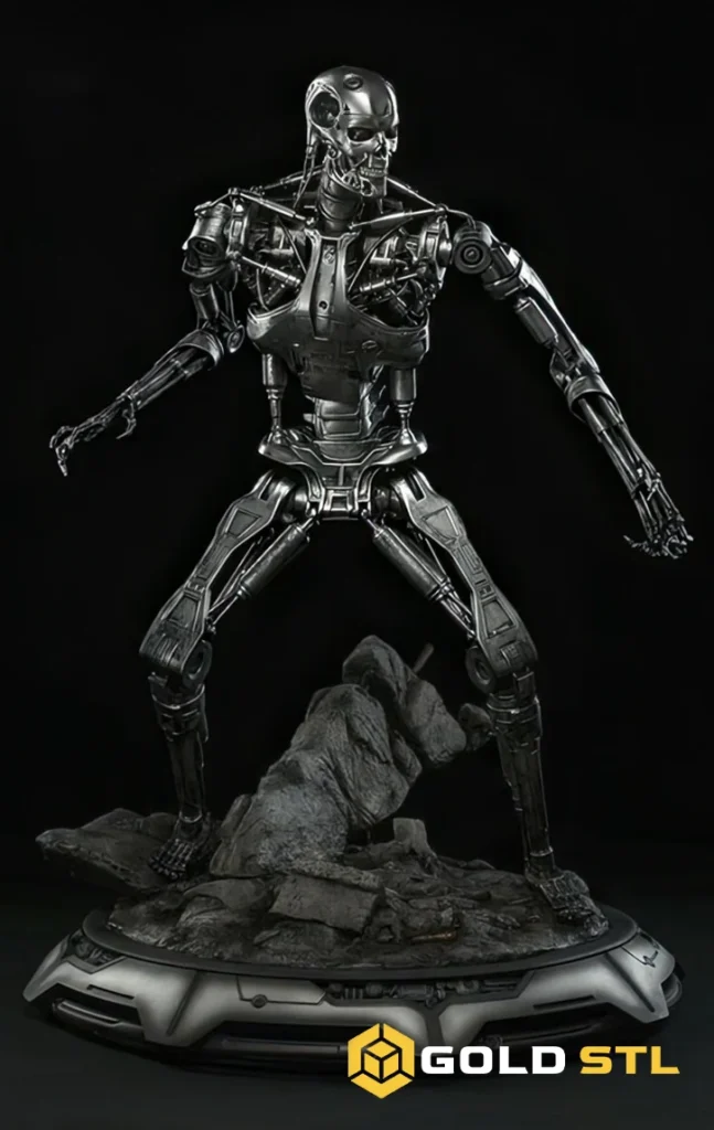 T-800 Terminator STL File 3D Model - Gold STL