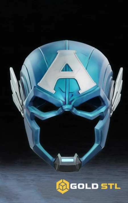 Captain America Helmet STL 3D Print Model