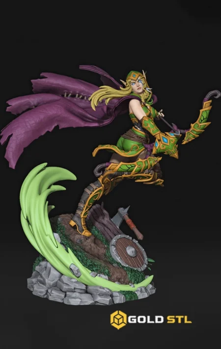 Alleria Windrunner World of Warcraft STL 3D Print Model