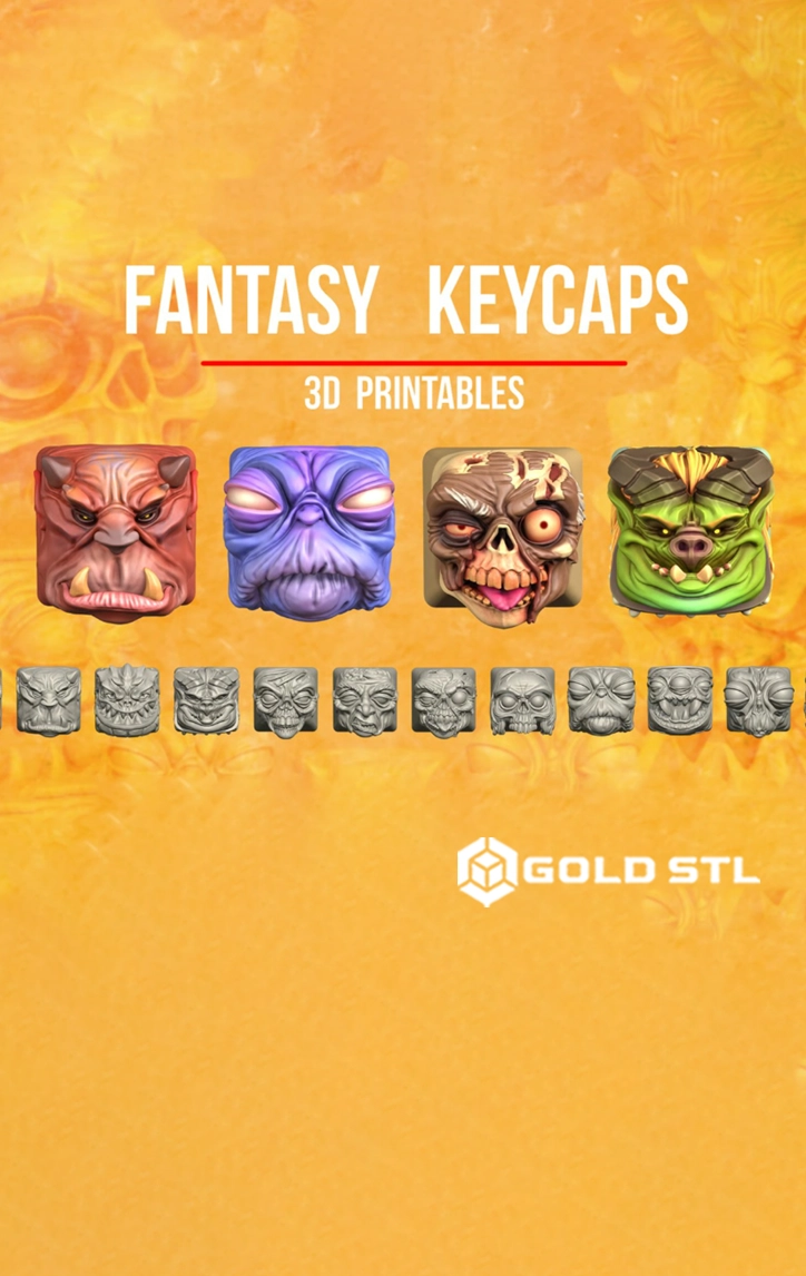 Fantasy Keycaps STL 3D Print Model