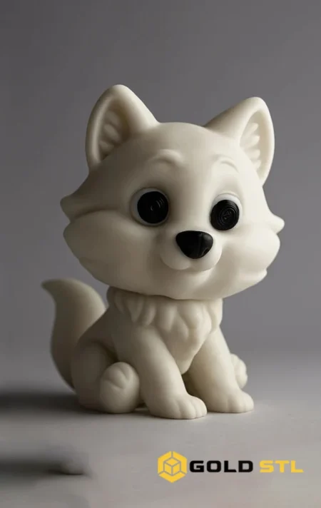 Flexi Snow Wolf STL 3D Print Model