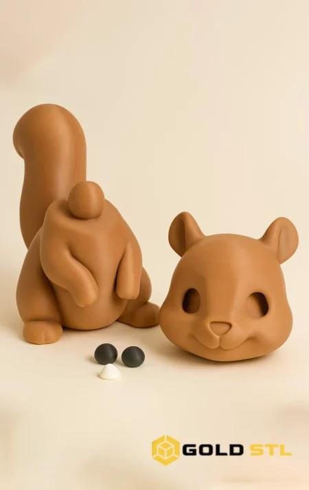 Flexi Squirrel STL 3D Print Model