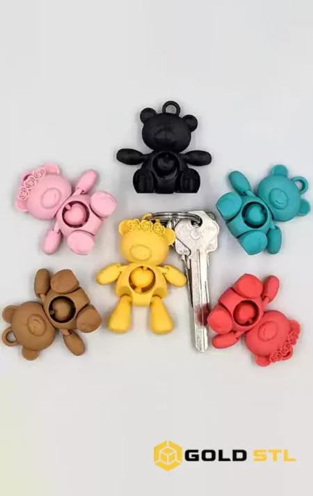 Llaveros Bear STL 3D Print Model
