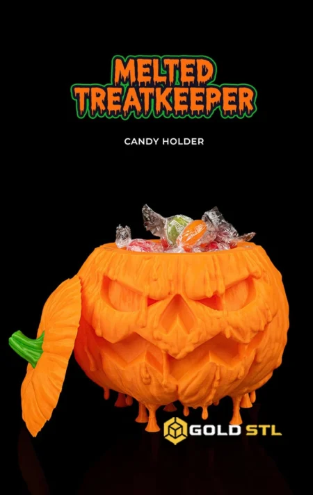 Melted Treatkeeper – Candy Holder STL & 3MF Files 