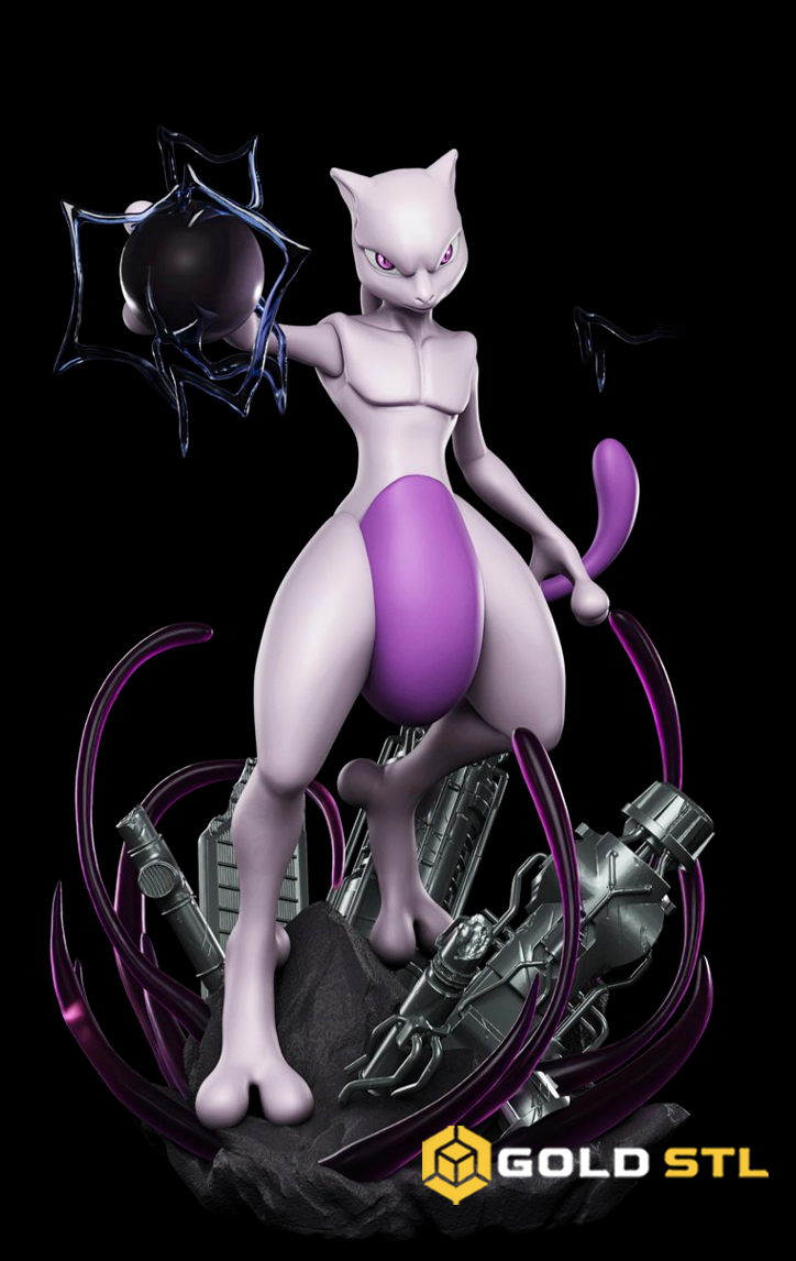 Mewtwo Pokémon STL 3D Print Model