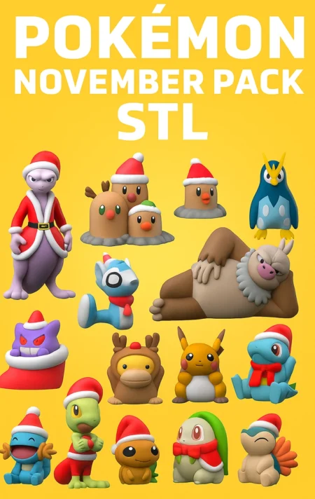 Pokémon November Pack STL 3D Print Model