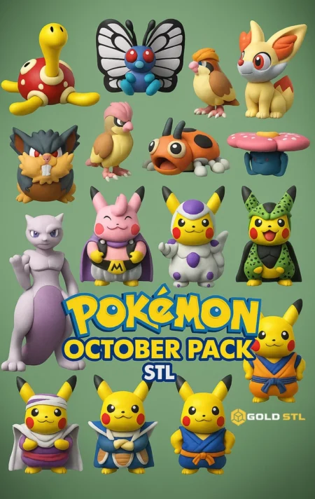 Pokémon October Pack STL 3D Print Model