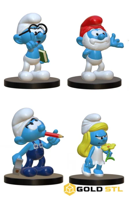 Smurfs Pack STL 3D Print Model
