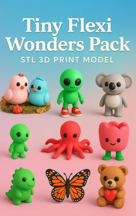 Tiny Flexi Wonders Pack STL 3D Print Model
