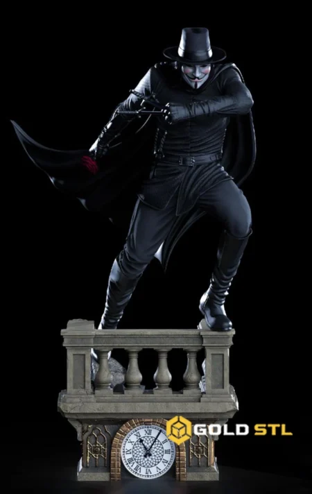 V for Vendetta STL 3D Print Model
