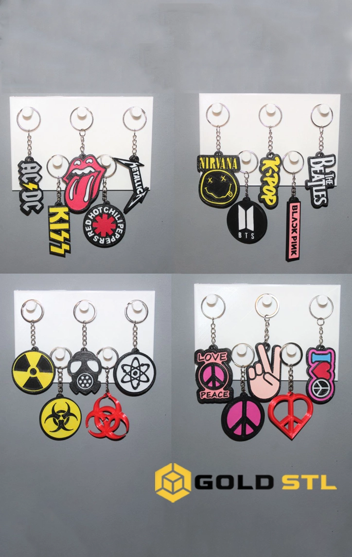 Keychain 3D Models Bundle