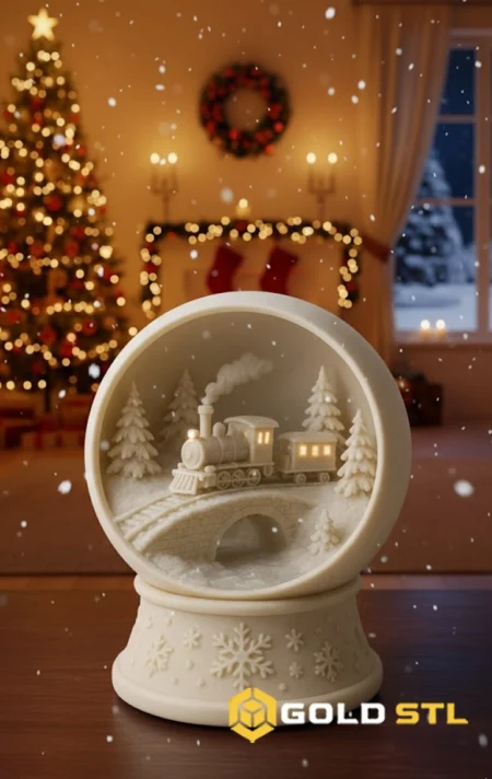 Winter Train STL 3D Print Model 