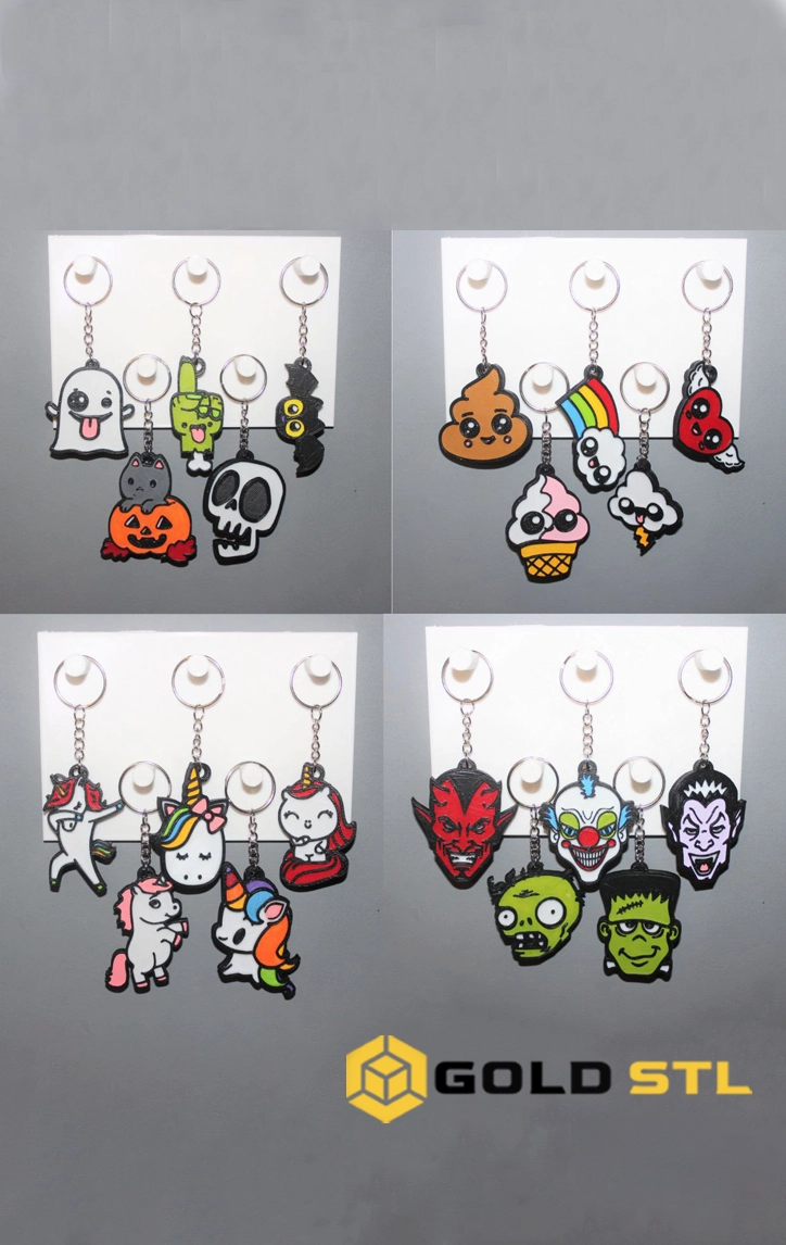 Keychain 3D Models Bundle | 500+ STL & 3MF Files for 3D Printing - Image 4