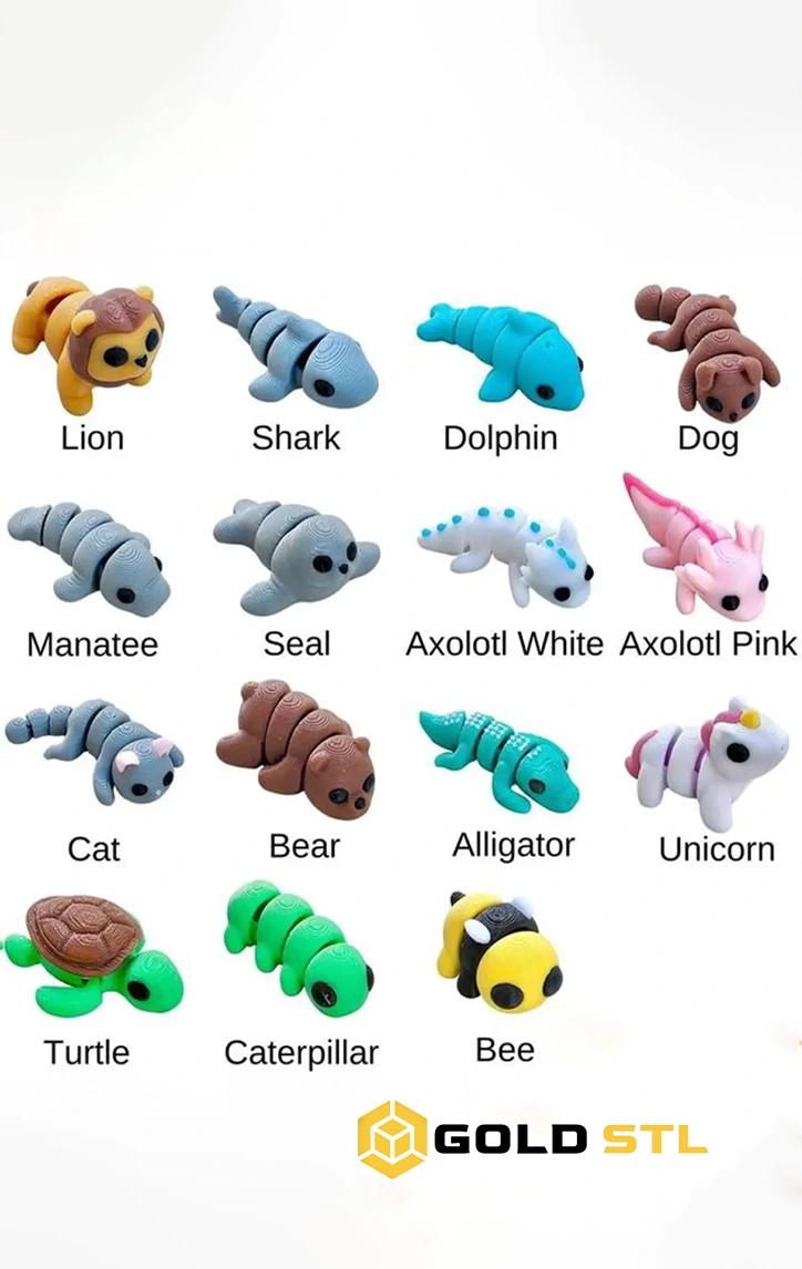 4000+ Flexi Mini Animals STL & 3MF Bundle | Articulated 3D Print Models - Image 2