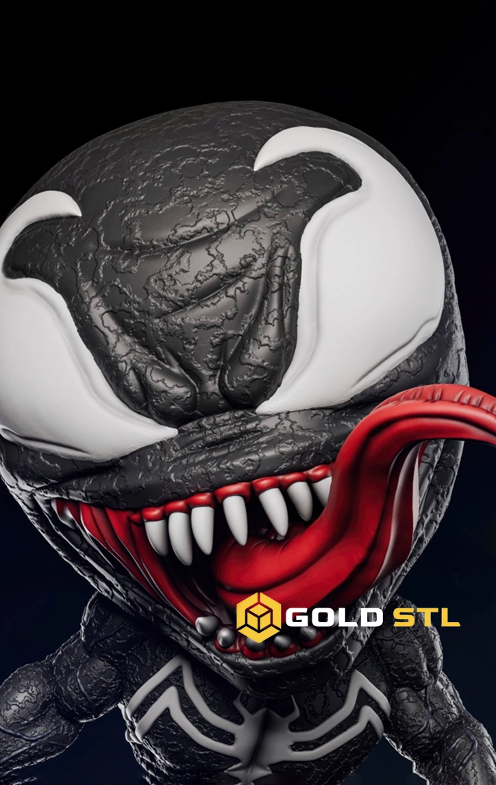 Chibi Venom STL 3D Print Model - Image 2