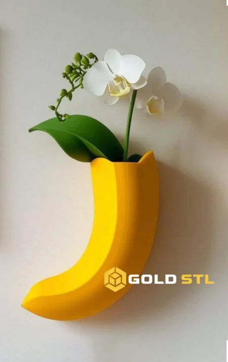 Banana Wall Vase STL & 3MF Files