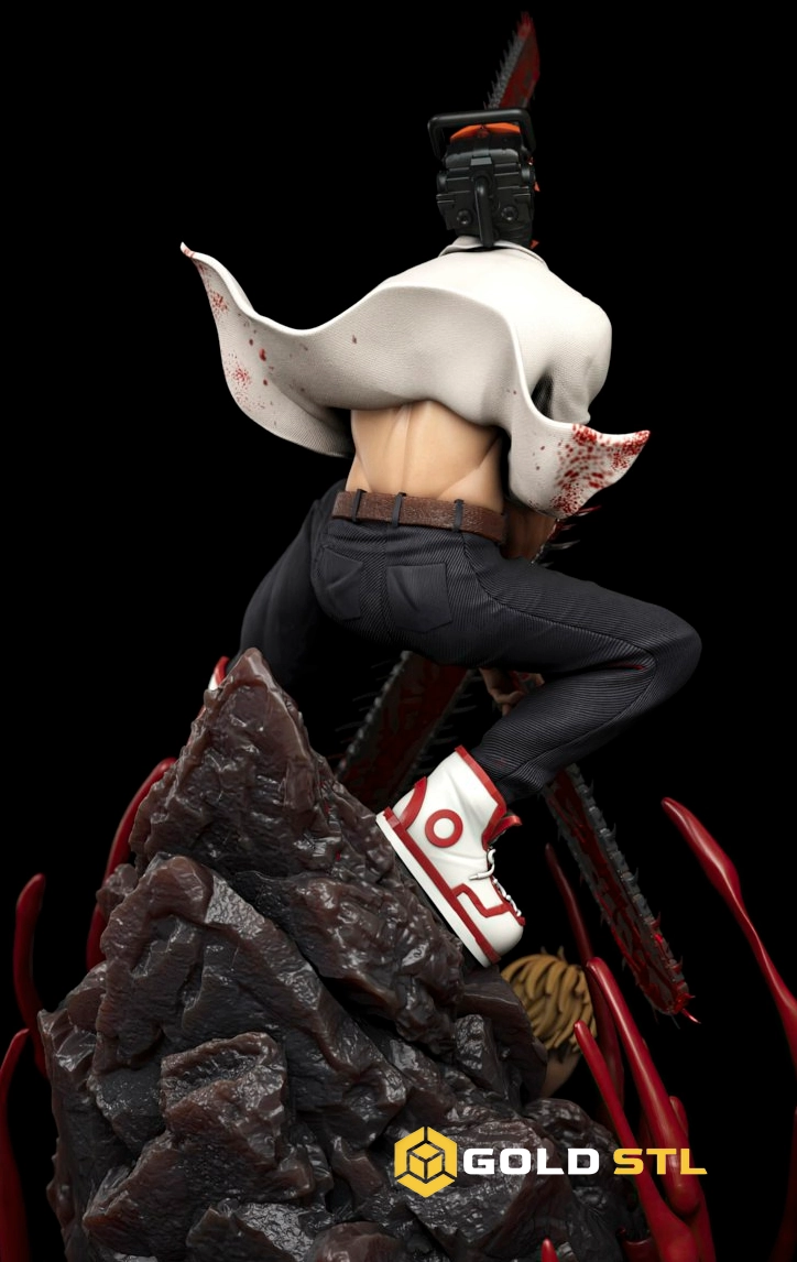 Denji & Pochita Chainsaw Man STL 3D Print Model - Image 2