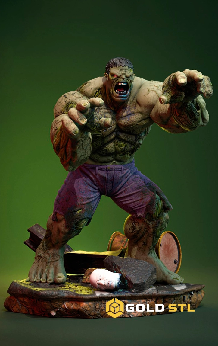 Hulk Zombie STL 3D Print Model