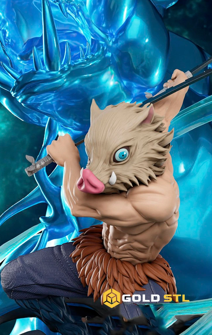 Inosuke Hashibira Demon Slayer STL 3D Print Model - Image 2