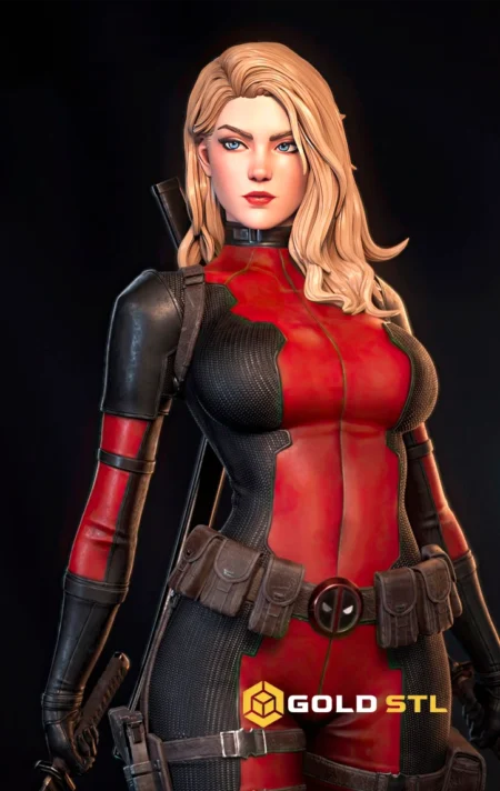 Lady Deadpool STL 3D Print Model