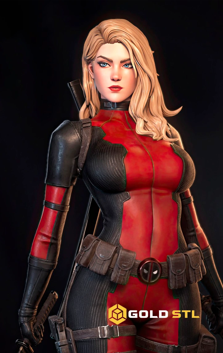 Lady Deadpool STL 3D Print Model
