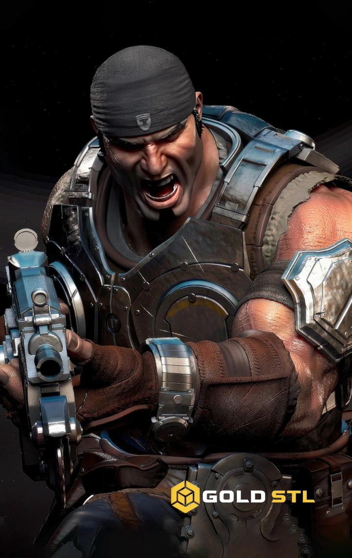Marcus Fenix Gears of War STL 3D Print Model - Image 2