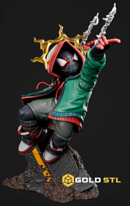 Miles Morales Spider-Man STL 3D Print Model 