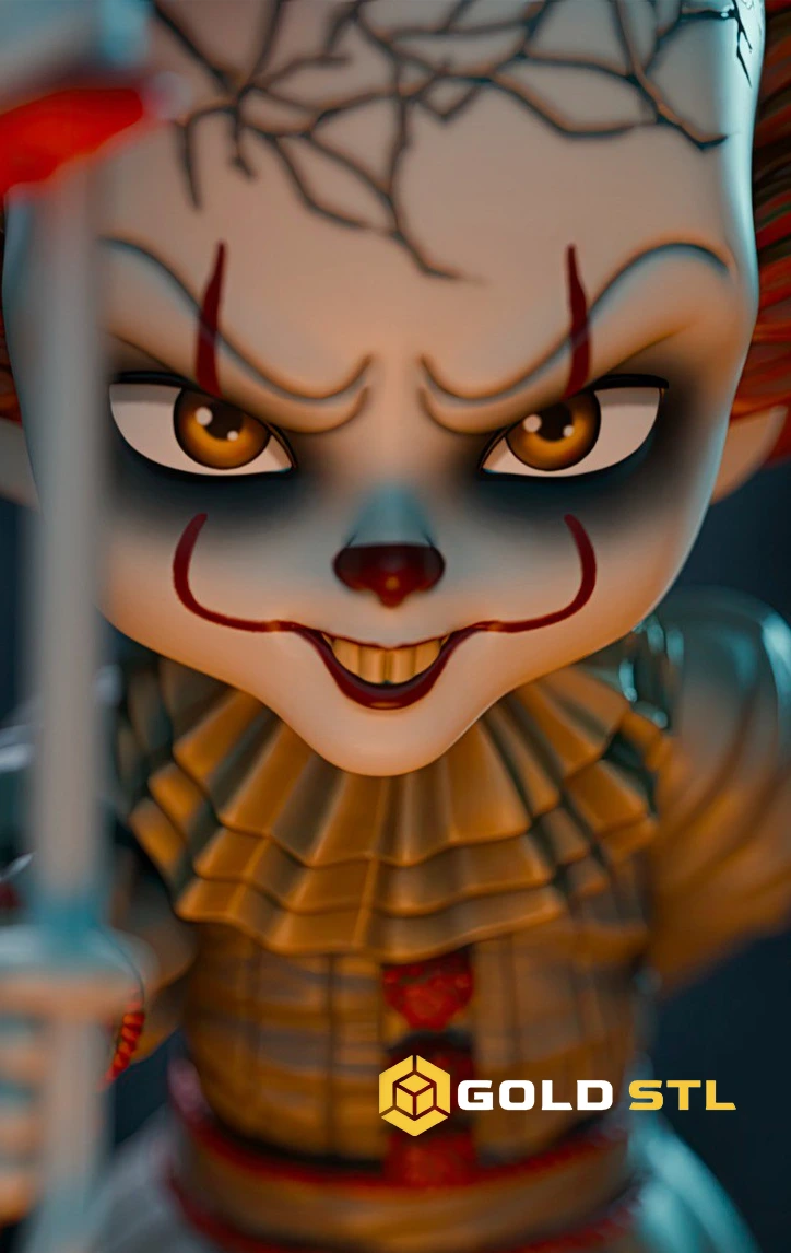 Pennywise It STL 3D Print Model - Image 2