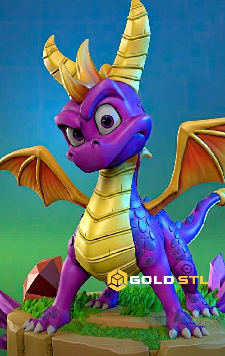 Spyro the Dragon & Sparx STL & 3MF Files | 3D Print Model - Image 3