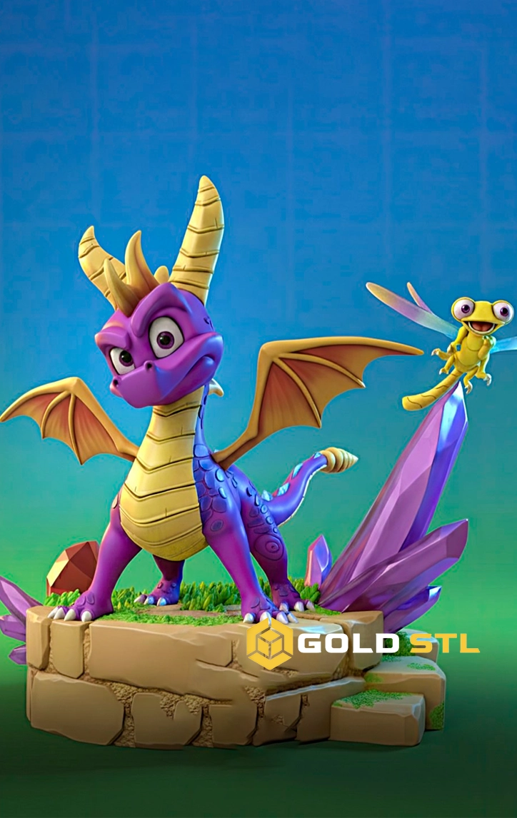 Spyro the Dragon & Sparx STL & 3MF Files