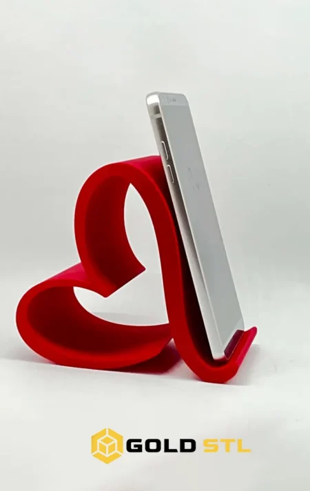 Heart Phone Stand STL 3D Print Model 