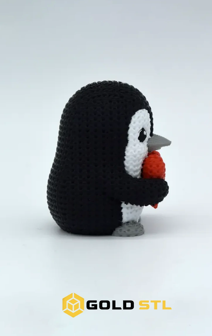 Knitted Penguin STL 3D Print Model