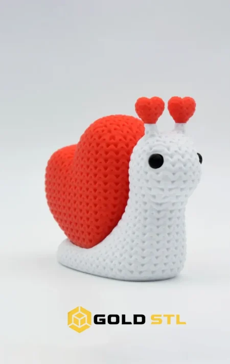 Knitted Valentine’s Day Snail STL Epic 3D Print Model 