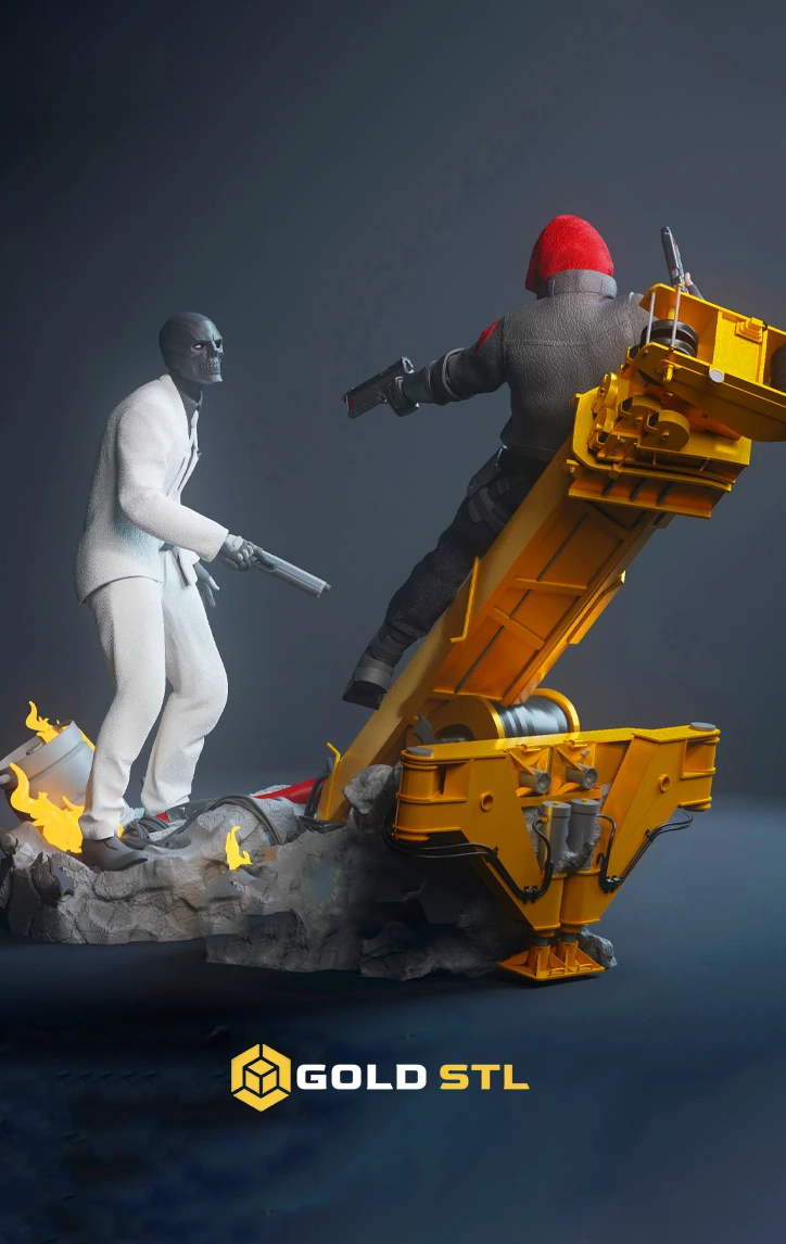 Red Hood Batman STL Epic 3D Model - Image 3