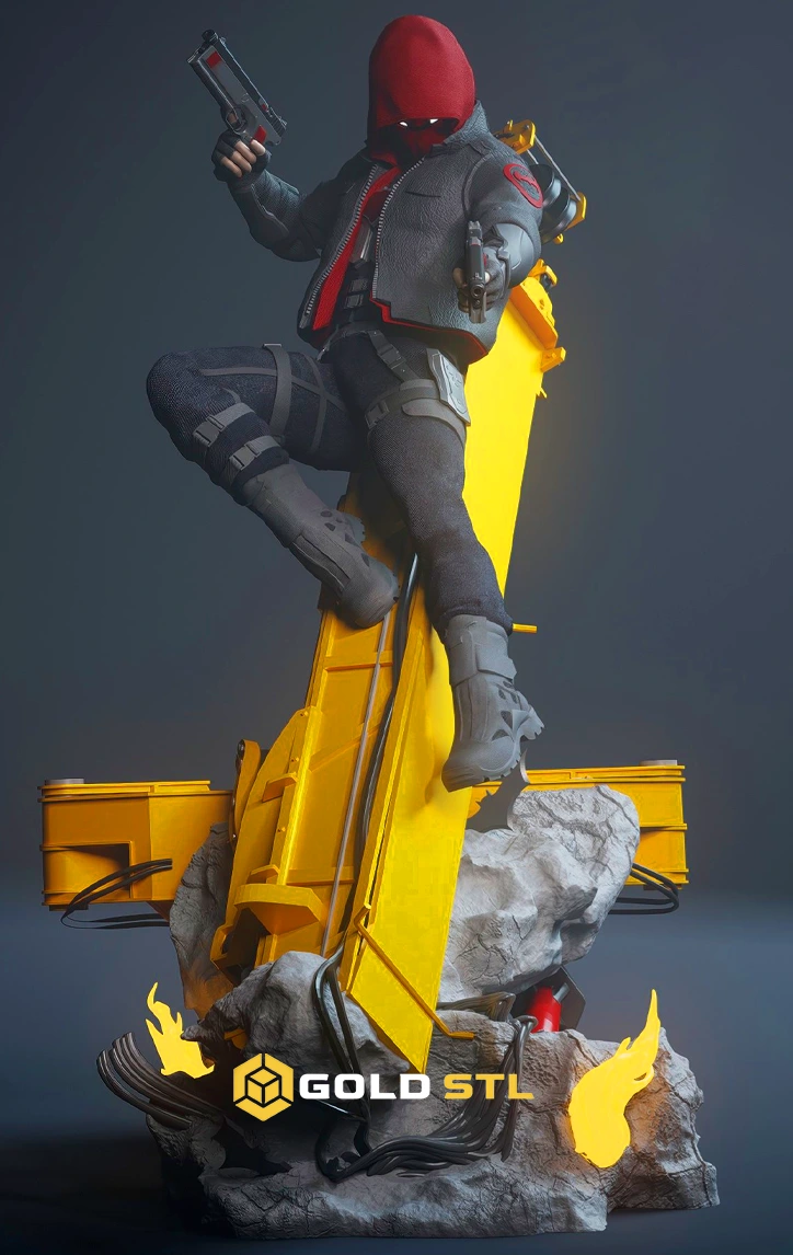 Red Hood Batman STL Epic 3D Model