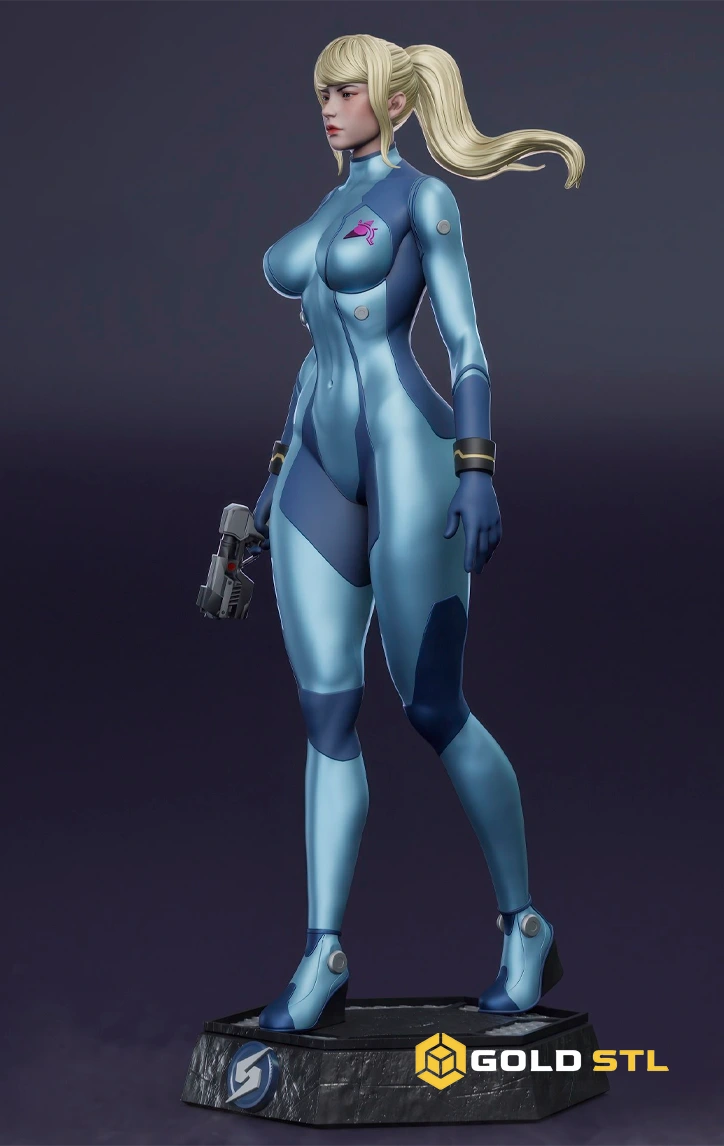 Samus Aran Metroid STL Epic 3D Model - Image 3