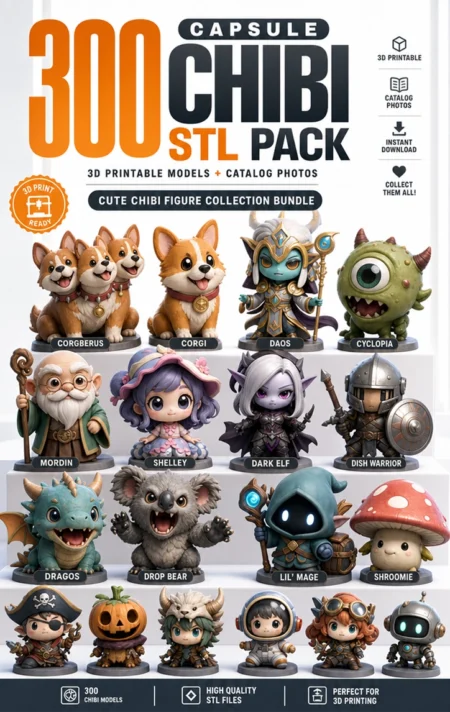 300 Capsule CHIBI STL Pack
