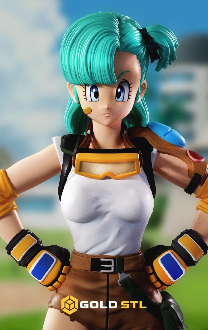 Bulma Dragon Ball STL Epic 3D Model | Anime Figure for 3D Printing | High Detail Collectible STL File - Image 2