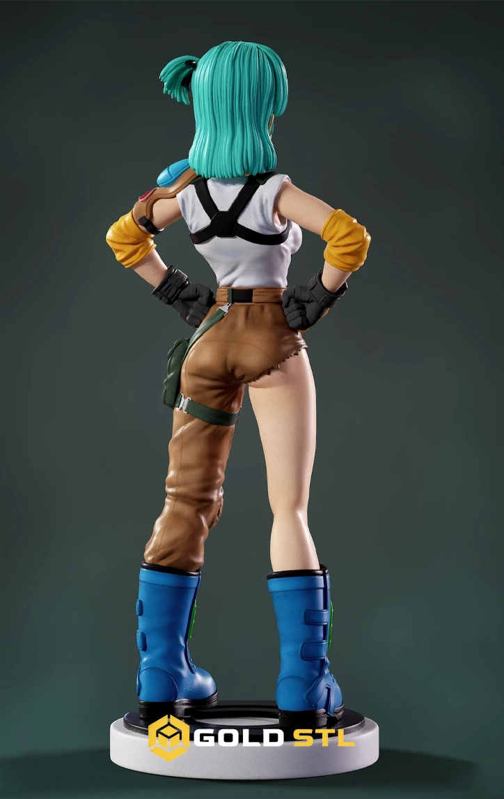 Bulma Dragon Ball STL Epic 3D Model | Anime Figure for 3D Printing | High Detail Collectible STL File - Image 4