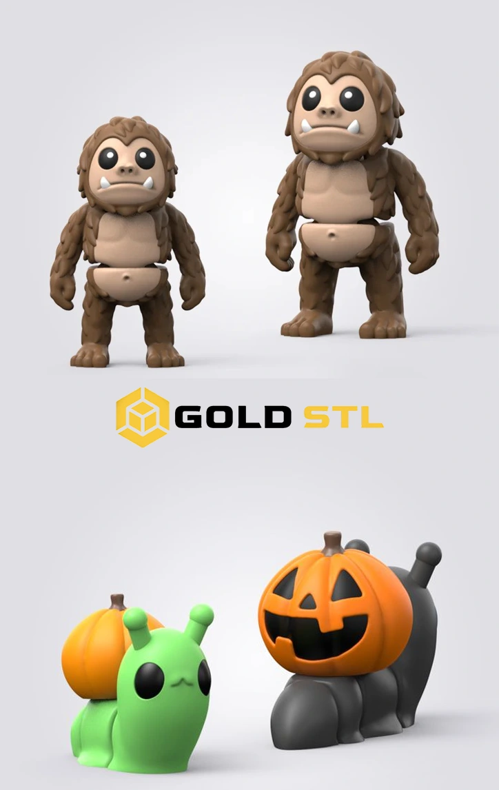 300 Mini Flexi Figures STL & 3MF Files + Keychains | Articulated Mini Animals 3D Print Bundle | Print-in-Place Models - Image 8