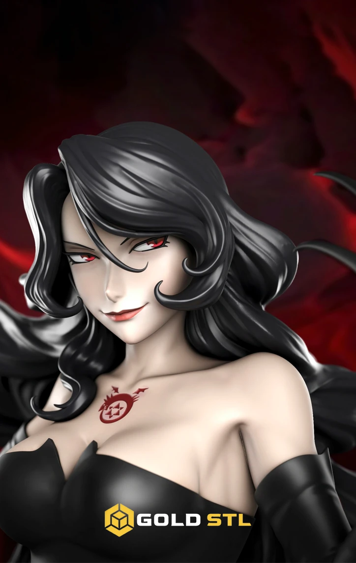 Lust Fullmetal Alchemist STL Epic 3D Model | Anime Figure for 3D Printing | High Detail Collectible STL File - Image 3