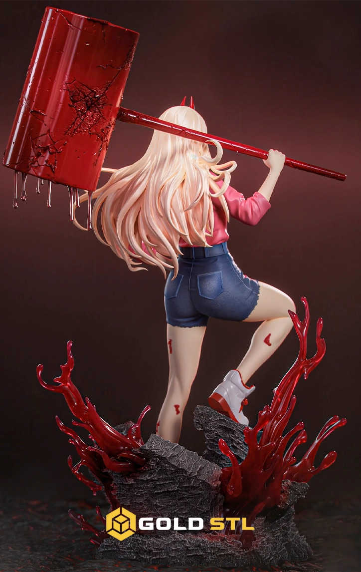 Power Chainsaw Man STL Epic 3D Model | Anime Figure for 3D Printing | High Detail Collectible STL File - Image 3