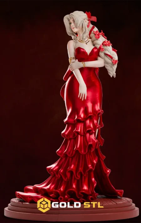 Aerith Gainsborough Final Fantasy STL Epic 3D Model