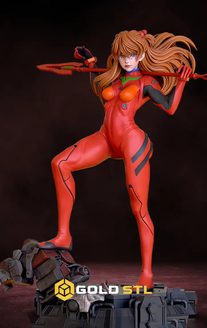 Asuka Langley Evangelion STL File 3D Model