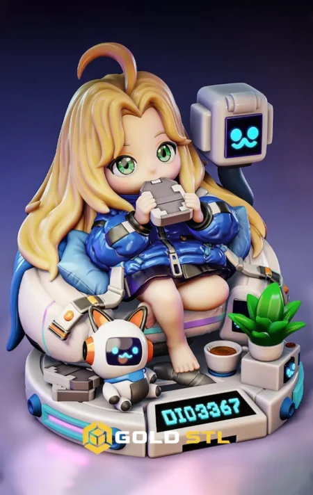 Chibi Diana Pragmata STL Epic 3D Model