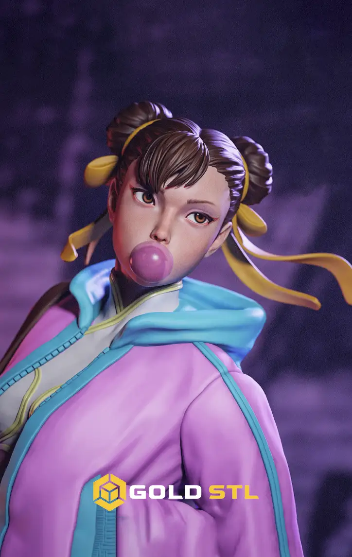 Chun-Li Street Fighter STL Epic 3D Model | Legendary Fighting Game Figure for 3D Printing | High Detail Collectible STL File - Image 2