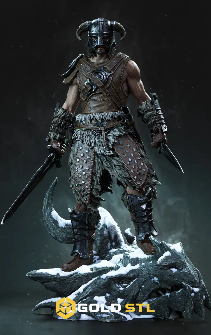 Dovahkiin The Elder Scrolls V Skyrim STL Epic 3D Model