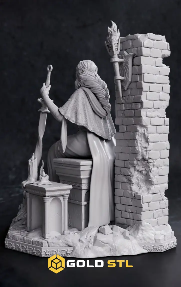 Fire Keeper Dark Souls STL Epic 3D Model | Fantasy Game Figure for 3D Printing | High Detail Collectible STL File - Image 3