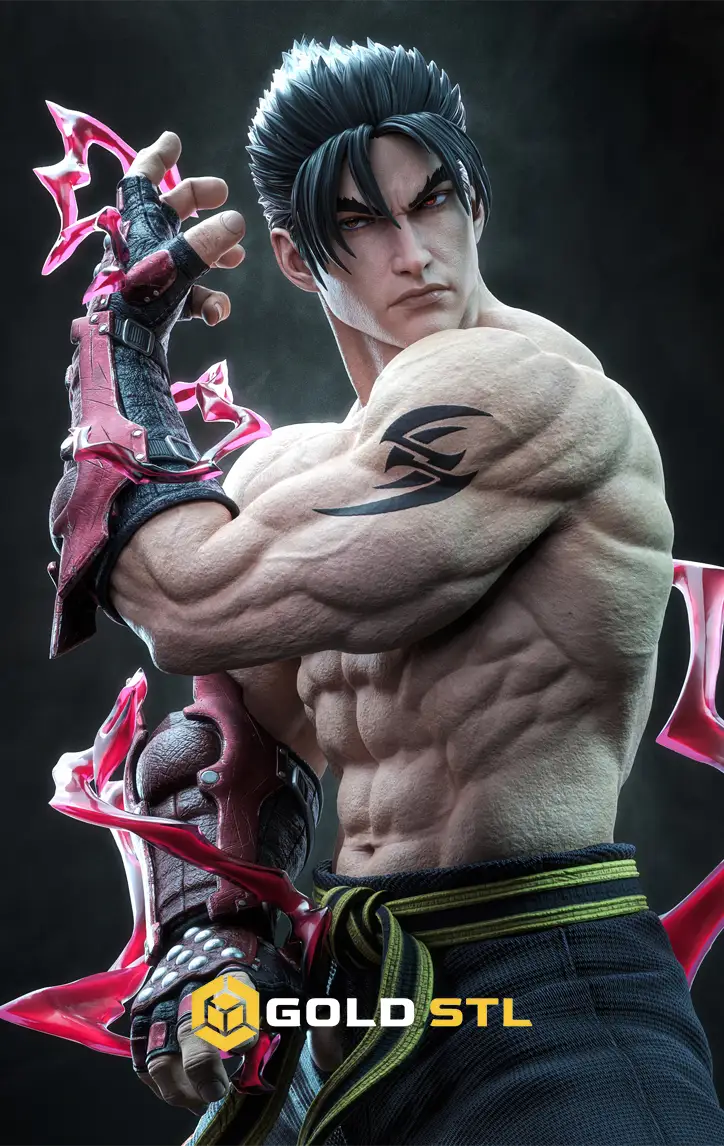 Jin Kazama Tekken STL Epic 3D Model | Legendary Fighting Game Figure for 3D Printing | High Detail Collectible STL File - Image 2