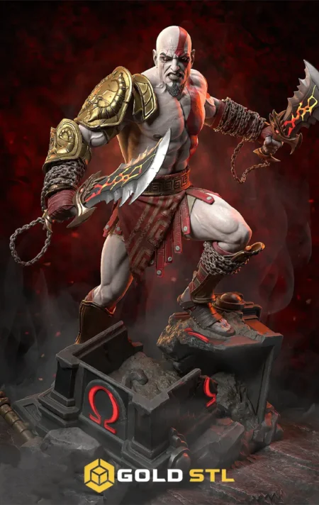 Kratos STL, God of War STL, Kratos 3D Model, God of War Figure STL, Spartan Warrior STL, PlayStation Game STL, Gaming Character STL, Resin Print Figure, 3D Printable Game Model, High Detail STL, Kratos Statue, God of War Collectible, Ghost of Sparta STL